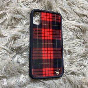 red plaid wildflower case
